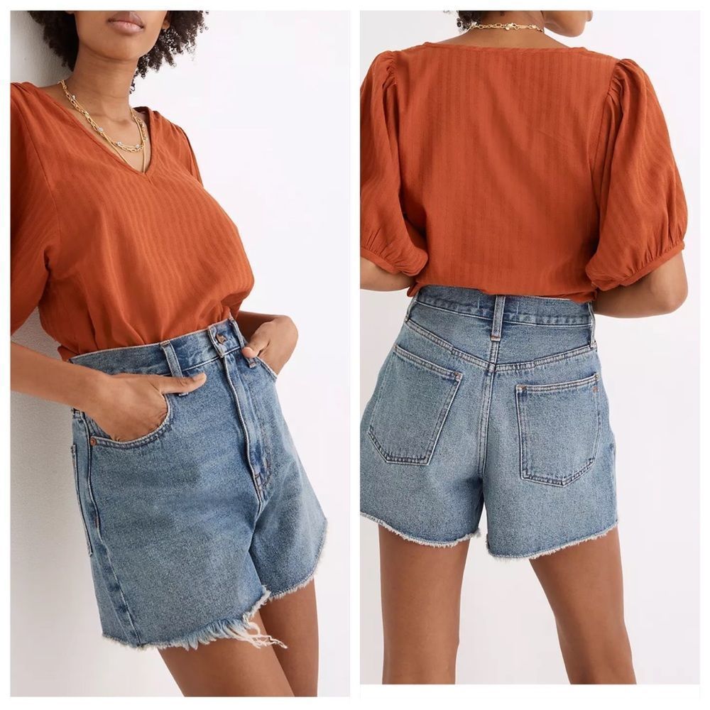 Madewell Light Blue Denim High-Rise Jean Shorts